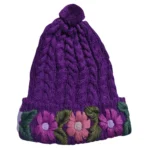 Beanie de alpaca color morado